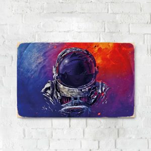 Деревянный Постер "Космонавт"