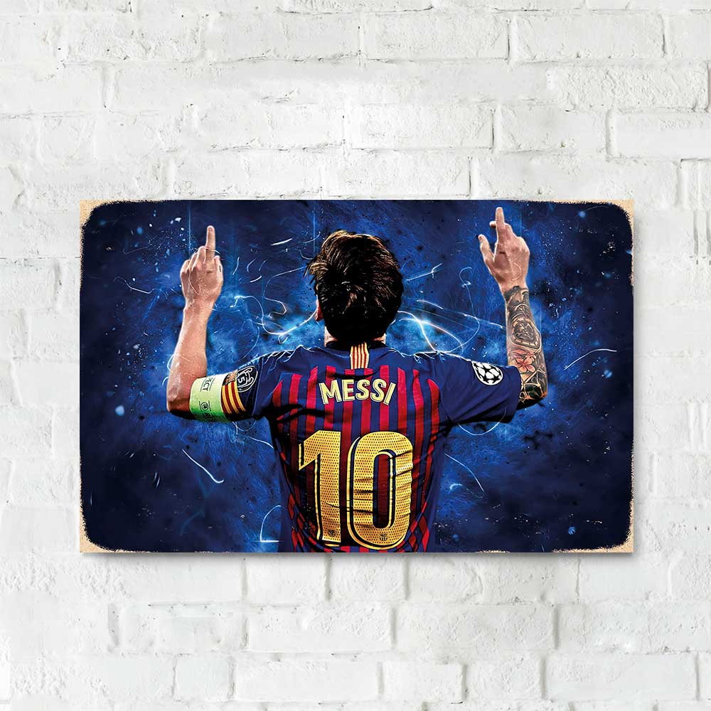 Деревянный Постер "Messi"