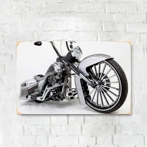 Деревянный Постер "Мотоцикл"