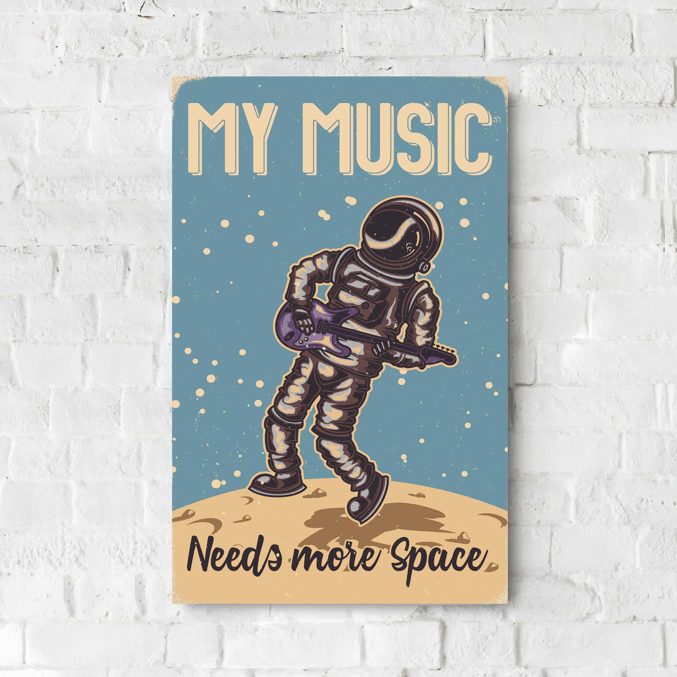 Деревянный Постер "My music need more space"