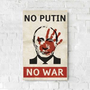 Дерев'яний Постер "NO PUTIN - NO WAR"