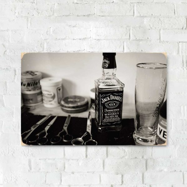 Дерев'яний Постер "Barber Jack Daniels"
