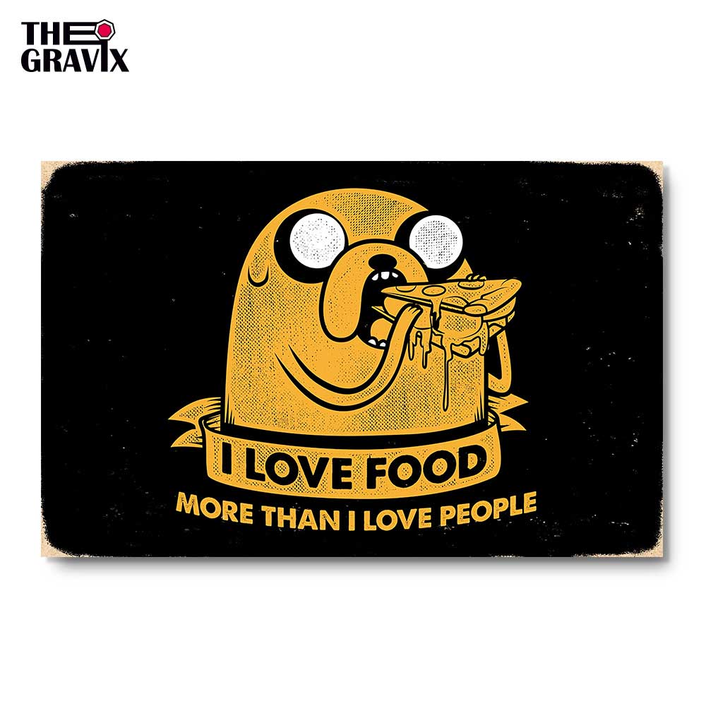 Деревянный Постер "I Love Food"