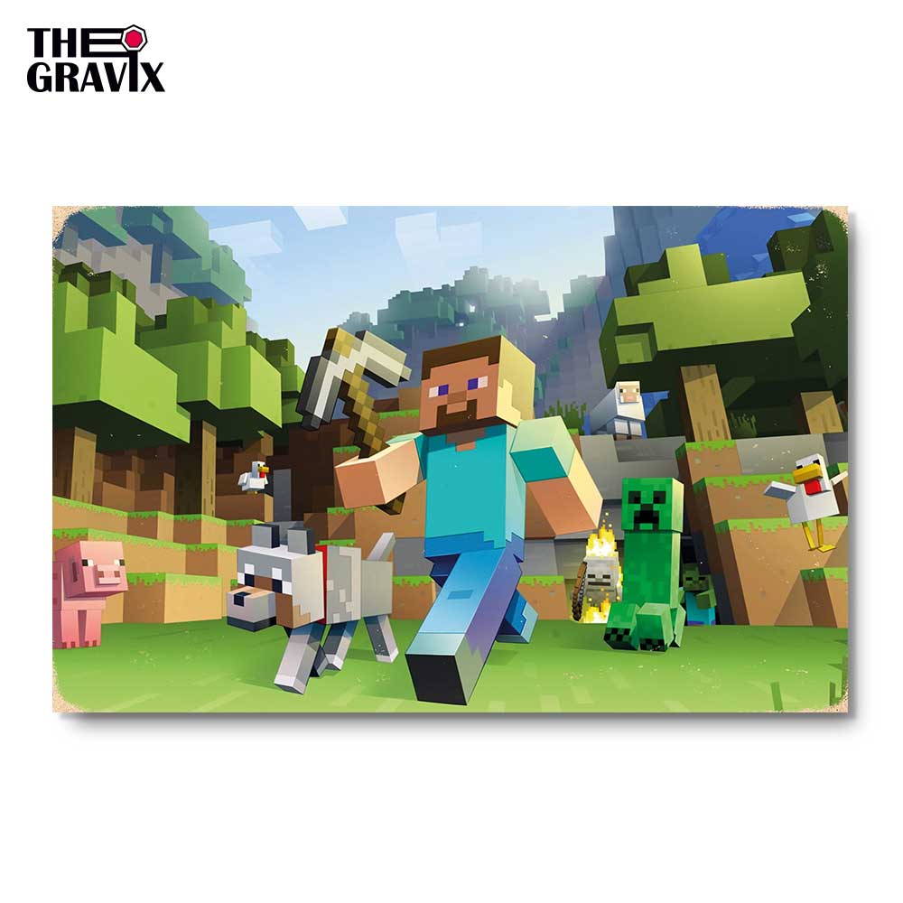 Деревянный Постер "Minecraft"