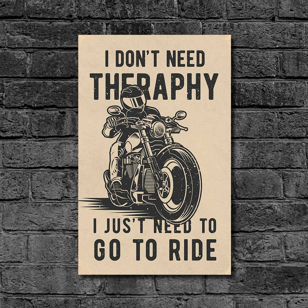 Деревянный Постер "I Just Need Go To Ride"