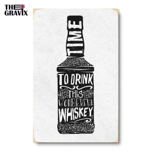 Деревянный Постер "Time to drink whiskey"
