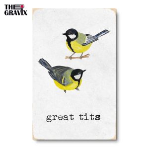 Дерев'яний Постер "Great Tits"