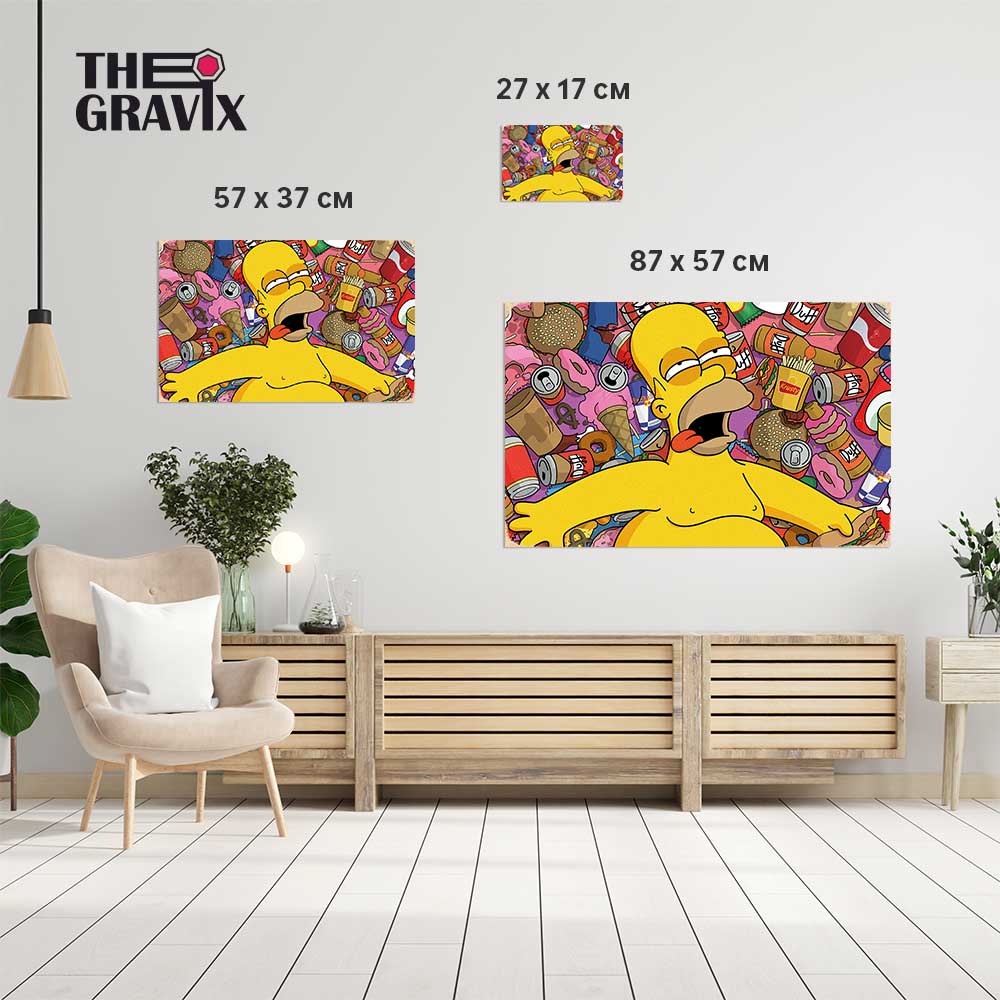 Деревянный Постер "Пьяный Гомер"
