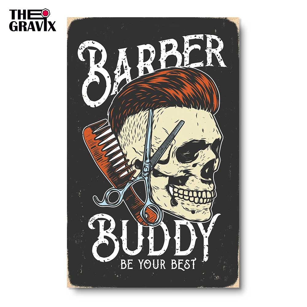Дерев'яний Постер "Barber Buddy"