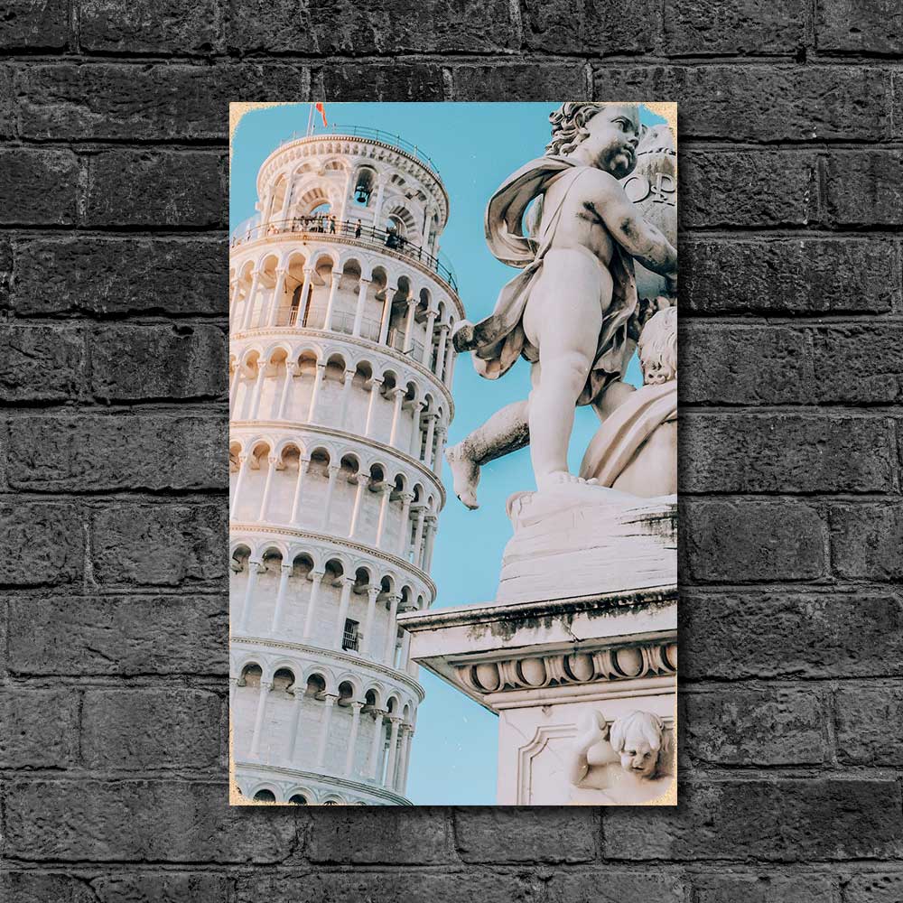Деревянный Постер "Пизанская башня"