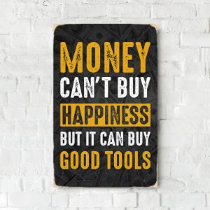 Деревянный Постер "Money can`t buy happiness"