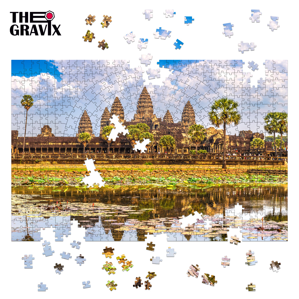 Деревянный Пазл “Храм Ангкор-Ват”