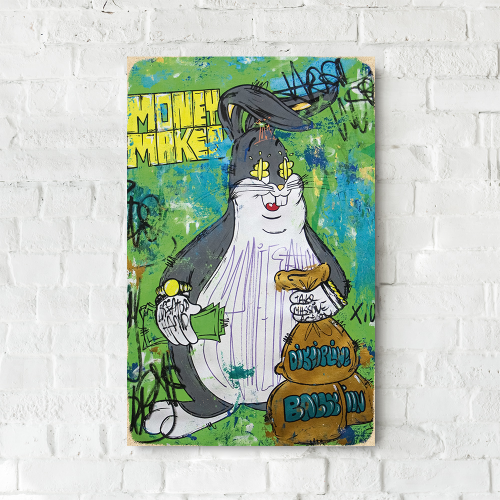 Дерев'яний Постер "Багз Банні MONEY MAKER"