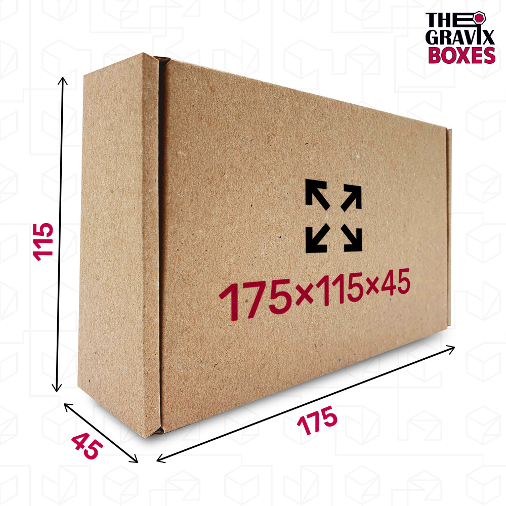 Коробка (175 х 115 х 45 мм), бурая, код 03851