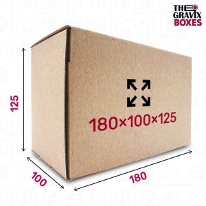 Коробка (180 х 100 х 125 мм), бурая, код 03847