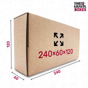 Коробка (240 х 60 х 120 мм), бура, код 03849
