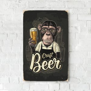 Дерев'яний Постер "Craft Beer Monkey"