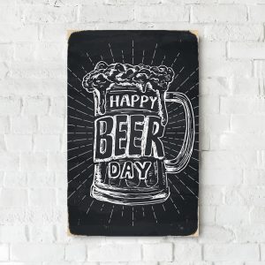 Деревянный Постер "Happy Beer Day"